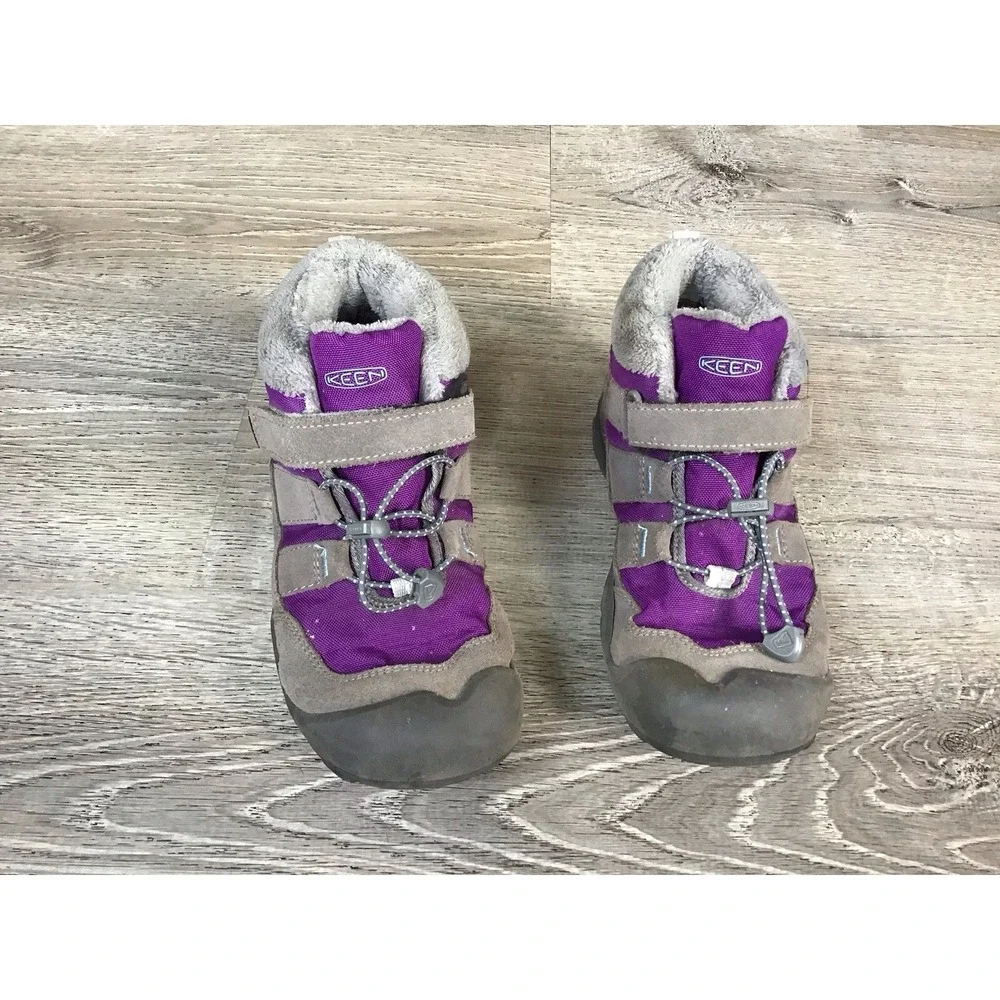Keen Knotch Youth Size 4 Insulated Waterproof Purple Ankle Boots #1026738
